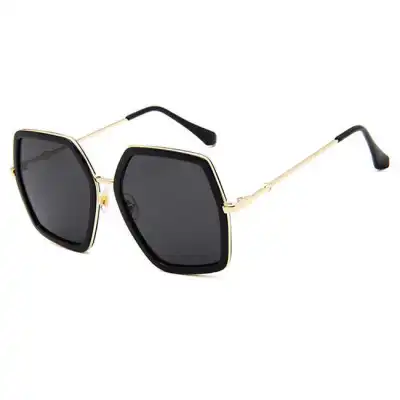 Fashion Square Frame Metal Sunglasses for Men Women