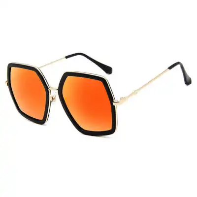 Fashion Square Frame Metal Sunglasses for Men Women