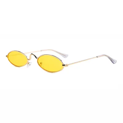 Men Women Vintage Metal Small Round Frame Sunglasses