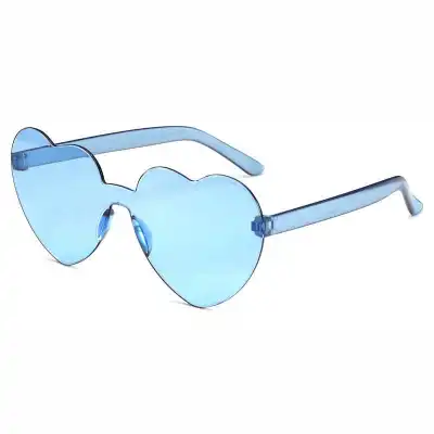 Fashion Women Cute Heart-shape Rimless Sunglasses