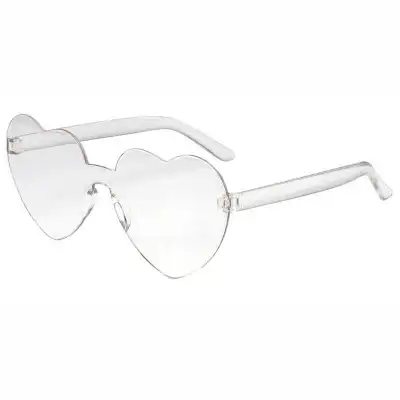 Fashion Women Cute Heart-shape Rimless Sunglasses