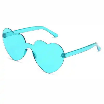 Fashion Women Cute Heart-shape Rimless Sunglasses
