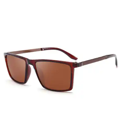 Polarized Square Retro Anti-Glare TAC Lens Men Sunglasses
