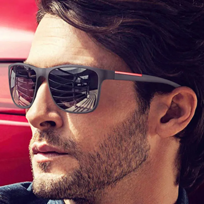 Fashion Men Driving Mirror Sunglasses High Quality PC Lens