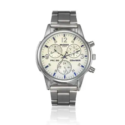 Fashion Casual Business Men Quartz Wrist Watch Alloy Band
