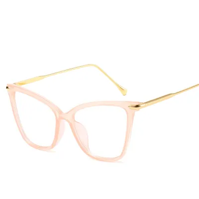 Cat Eye Oversized Metal Optical Eyewear Frame