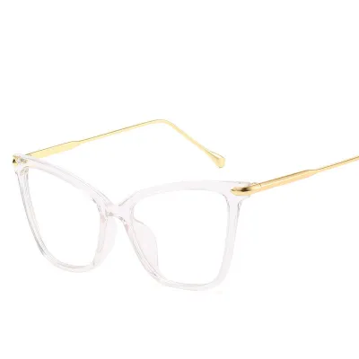 Cat Eye Oversized Metal Optical Eyewear Frame
