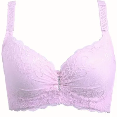 Women Plus Size Underwire Lace Push Up Bra with Detachable Straps