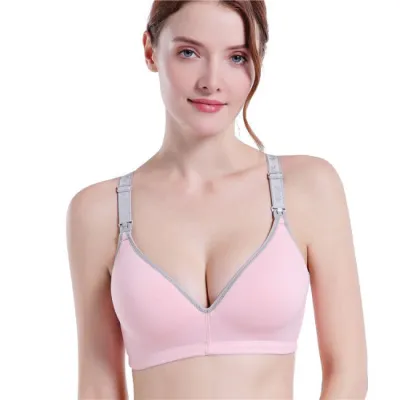 Solid Color Breastfeeding Maternity Bra with Thin Mold Cup