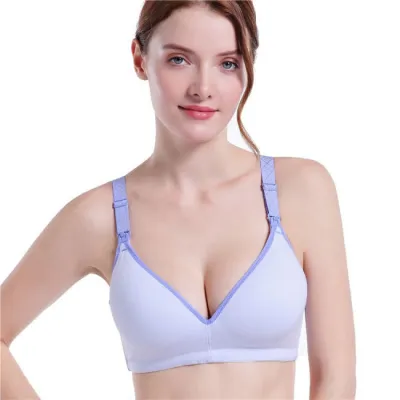 Solid Color Breastfeeding Maternity Bra with Thin Mold Cup