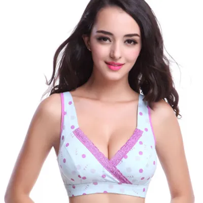 Lace Printing Breastfeeding Maternity Women Bra