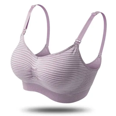 Breastfeeding Stripe Print Maternity Bras
