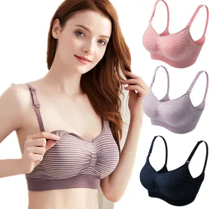 Breastfeeding Stripe Print Maternity Bras