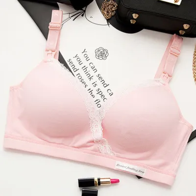 Wirefree Maternity Lace Breastfeeding Bra