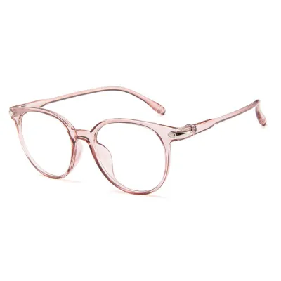 Women Anti Blue Light Vintage Round Clear Lens Optical Eyeglasses Frame