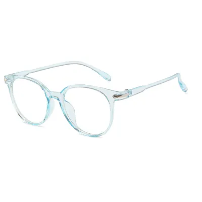 Women Anti Blue Light Vintage Round Clear Lens Optical Eyeglasses Frame