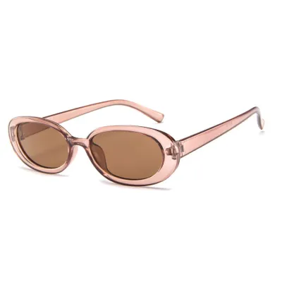 Unisex Small Retro Irregular Oval Frame Outdoor Sunglasses