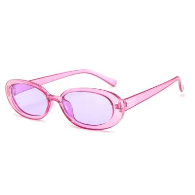 Unisex Small Retro Irregular Oval Frame Outdoor Sunglasses