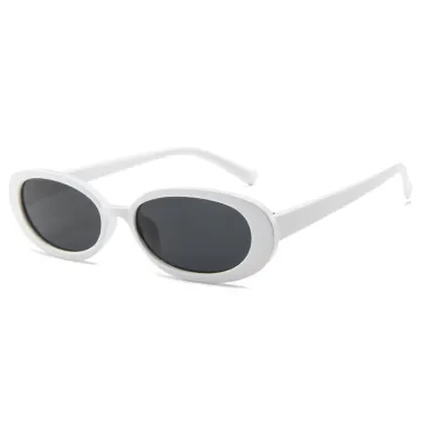 Unisex Small Retro Irregular Oval Frame Outdoor Sunglasses