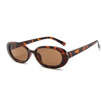Unisex Small Retro Irregular Oval Frame Outdoor Sunglasses