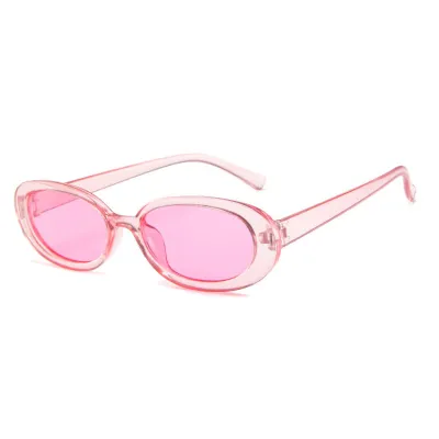 Unisex Small Retro Irregular Oval Frame Outdoor Sunglasses