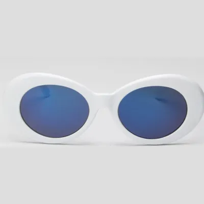 Round Retro Sunglasses for Men Women Fashion Resin Lens Plastic Frame
