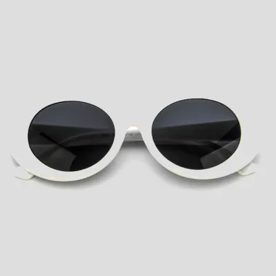 Round Retro Sunglasses for Men Women Fashion Resin Lens Plastic Frame