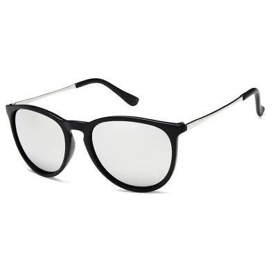 Vintage Cat Eye Mirrored Sunglasses for Men Women UV Protection