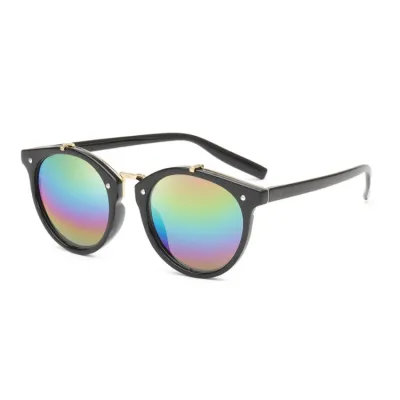 Women Vintage Round Rivet Gradient Elegant Classic Sunglasses