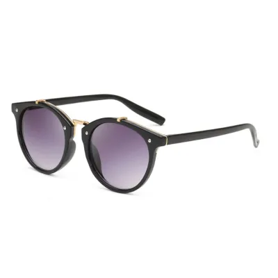 Women Vintage Round Rivet Gradient Elegant Classic Sunglasses