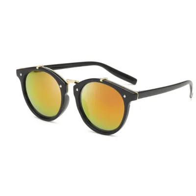Women Vintage Round Rivet Gradient Elegant Classic Sunglasses