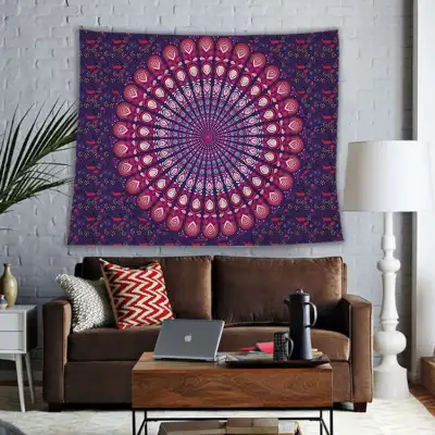 Bohemian Ethnic Style Elephant Print Tapestry Wall Hanging
