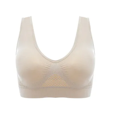 S-6XL Large Size Women Comfort Hollow Mesh Shockproof Support Fitness Bras