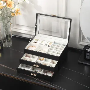 Transparent Multilayer Jewelry Necklace Jewelry Storage Box