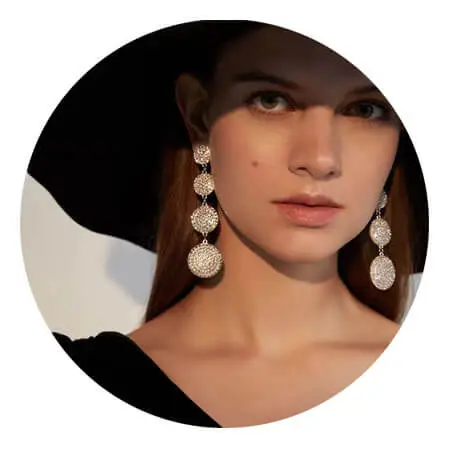 Fashion Women Vacation Style Flower Shaped Layered Acrylic Earrings