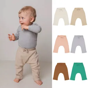 Niños Bebé Unisex Otoño Invierno Casual Algodón Color Sólido Modal Pantalones