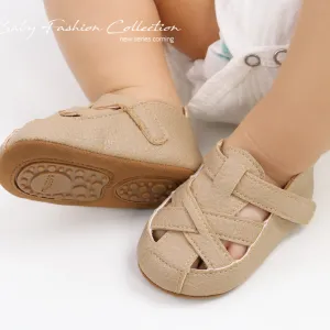 Bebé Básico Color Sólido Recortado Casual Sandalias de fondo suave Primeros caminantes