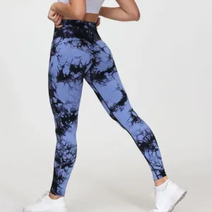 Tie Dye Fashion Slim-Fit High Waist Fitness Women'S Sports Pants