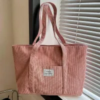Women Casual Simple Solid Color Large Capacity Tote Bag