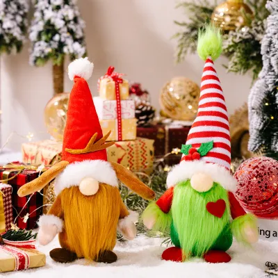 Christmas Window Decoration Fashion Grinch Rudolph Faceless Gnome Doll
