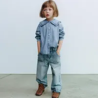 أزياء الربيع والخريف للأطفال الصغار والأولاد الكبار - بنطلونات جينز كاجوال