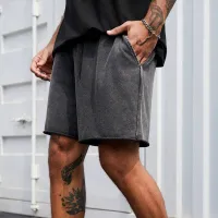 Men Summer Fashion Casual Basic Solid Color Sports Shorts