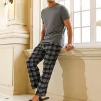 Men Winter Fashion Casual Home Solid Color Flannel Lapel Long Sleeve Robes Sleepwear