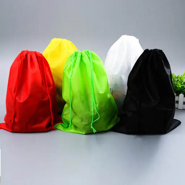Solid Color None-woven Fabric Drawstring Shoe Storage Packaging Bag