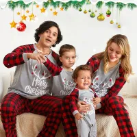 M-XXL Christmas Long Sleeves Family Outfits Dad Pajama