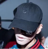 Unisex Fashion Solid Color Hoop Decorative Peaked Cap