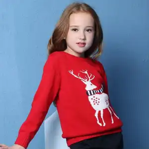 Kids Fashion Round Neck Christmas Series Knitwear